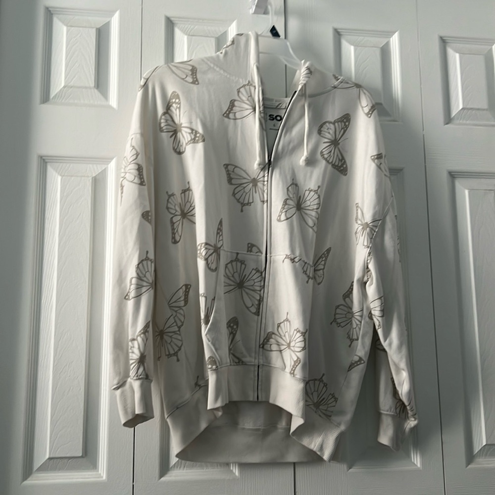 Butterfly Zip Up Hoodie Jacket